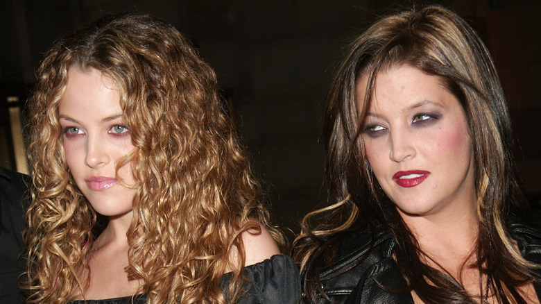 Younger Riley Keough and Lisa Marie Presley 