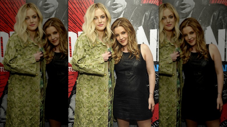 Riley Keough and Lisa Marie Presley on red carpet