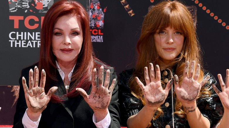 Priscilla Presley and Riley Keough cement hands