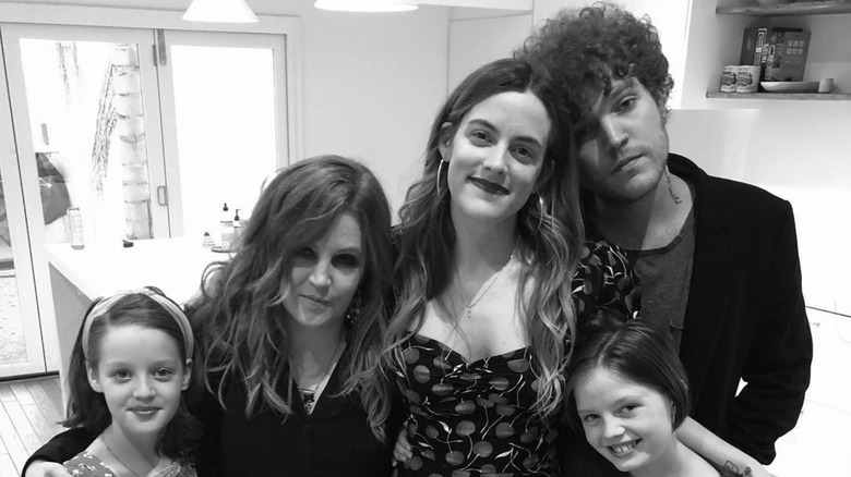 Lisa Marie Presley with her children