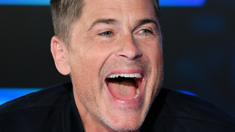 Rob Lowe giving a big laugh