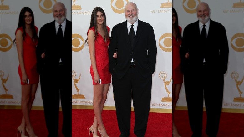 Romy Reiner and Rob Reiner arriving at the 65th Annual Primetime Emmy Awards at Nokia Theatre L.A. Live