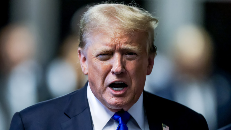 Donald Trump with open mouth