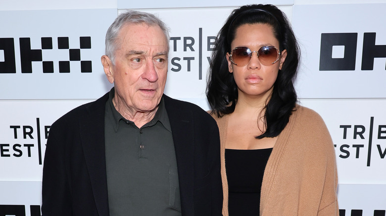 Robert De Niro and Tiffany Chen posing