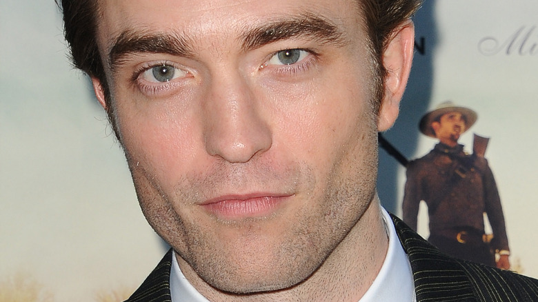 Robert Pattinson with pursed lips