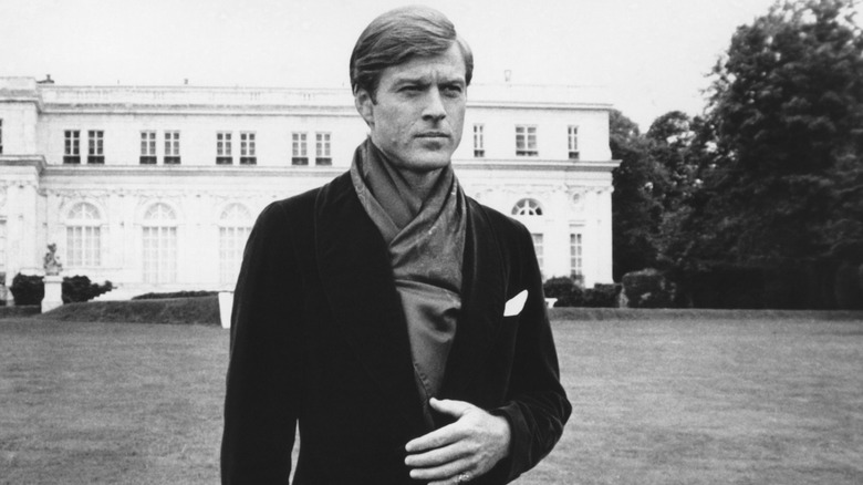 Robert Redford on the set of "The Great Gatsby."