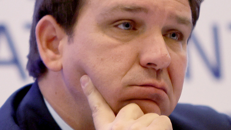 Ron DeSantis looking pensive