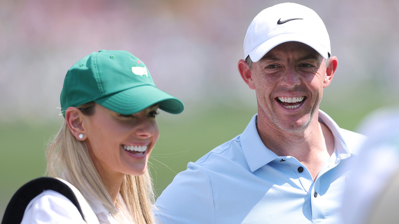 Erica Stoll and Rory McIlroy at the 2025 Par 3 Contest