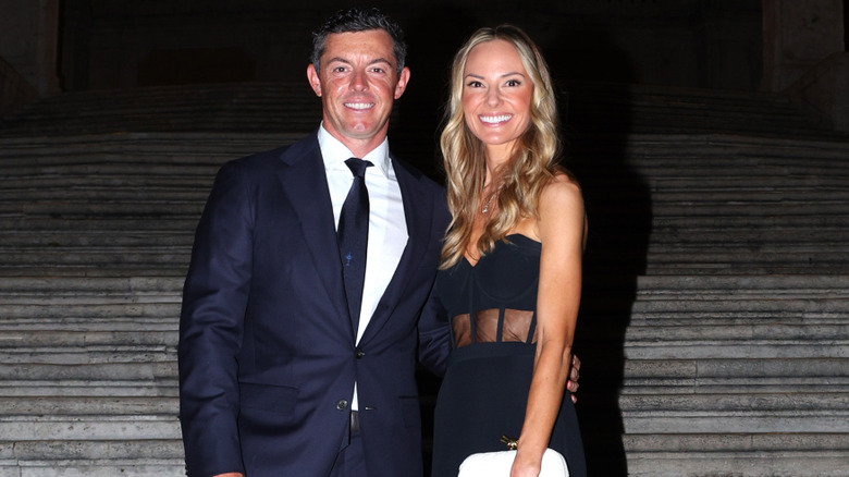Rory McIlroy and wife, Erica Stoll smiling