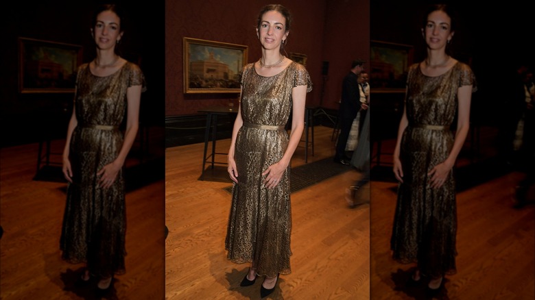 Rose Hanbury wearing bronze