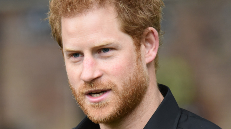 Prince Harry looking into the distance