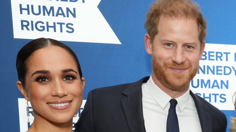 Meghan Markle and Prince Harry smiling