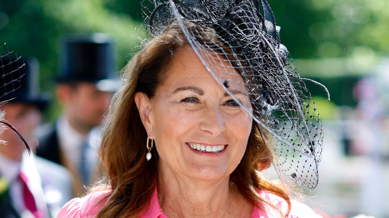 Carole Middleton in hat with veil