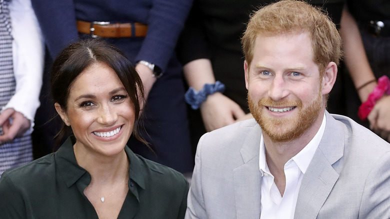 Meghan Markle and Prince Harry smiling