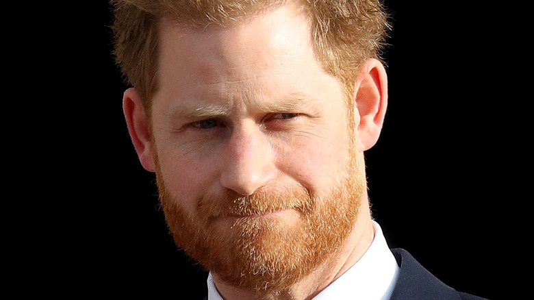 Prince Harry frowning 