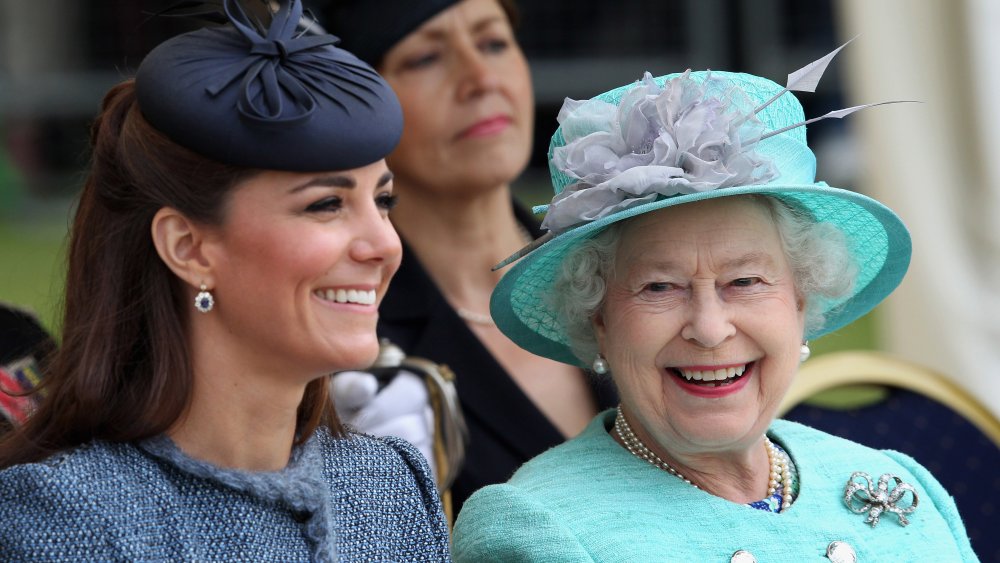 Kate Middleton and Queen Elizabeth II