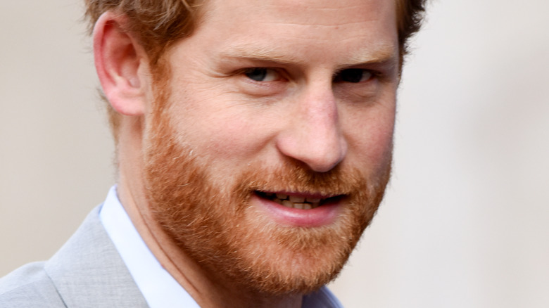 Prince Harry not smiling