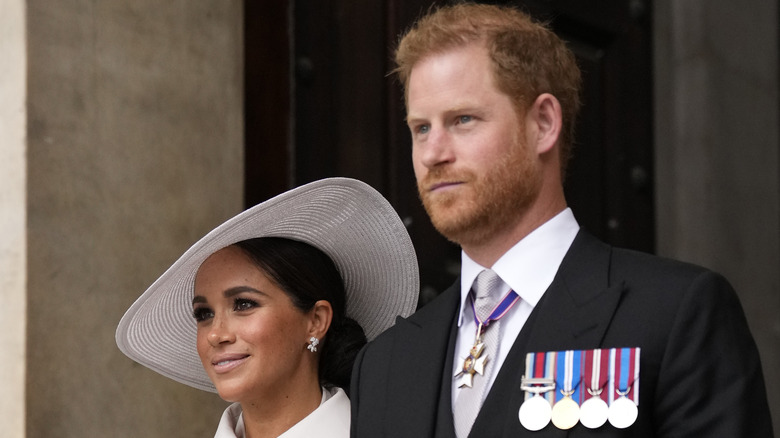Prince Harry and Meghan Markle posing