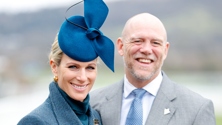 Zara Tindall posing with husband