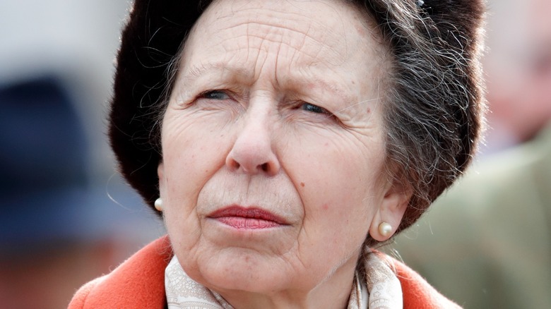 Princess Anne in red coat