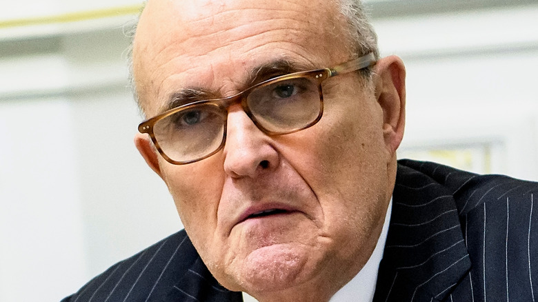 Rudy Giuliani frowning in 2017