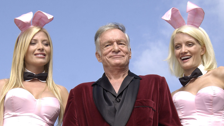 Hugh Hefner with Playboy Bunnies