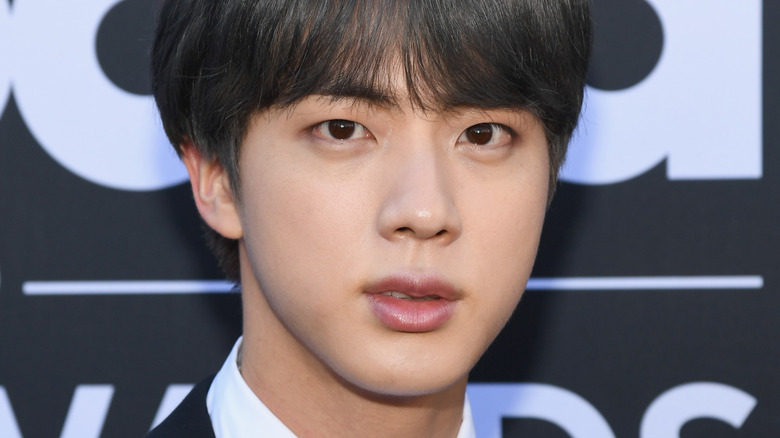 Jin of BTS blank stare 