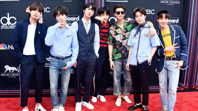 BTS on red carpet at Billboard Music Awards