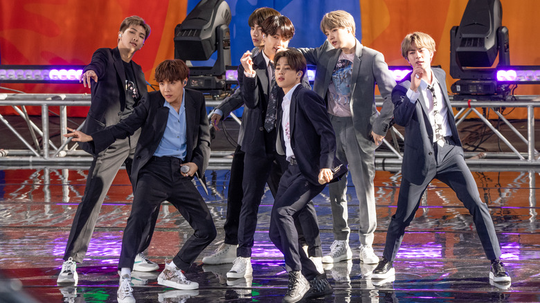 BTS performing on stage
