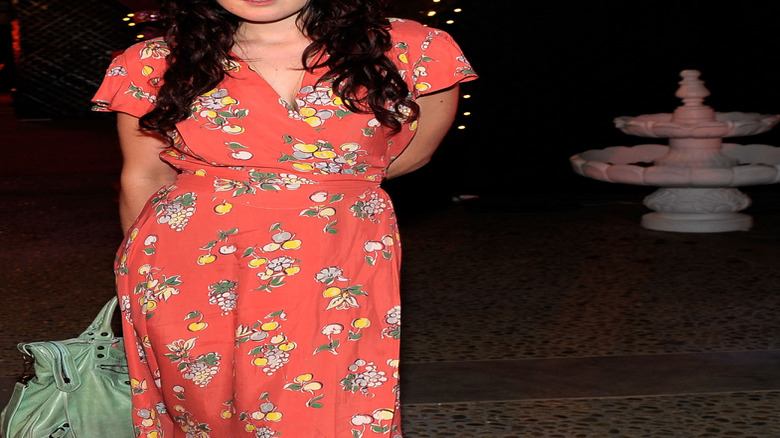 Rumer Willis with long, brunette hair