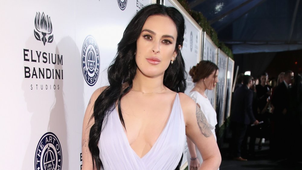 Rumer Willis with long brown hair