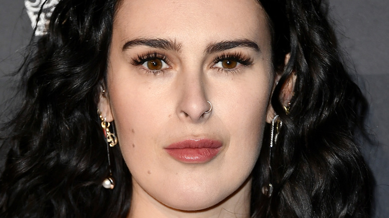 Rumer Willis quirking lip up