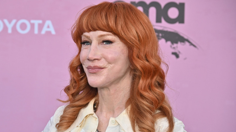 Kathy Griffin posing on step-and-repeat