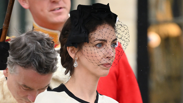 Rose Hanbury black hat diamond earrings 