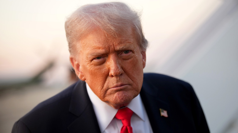 Donald Trump with a red tie