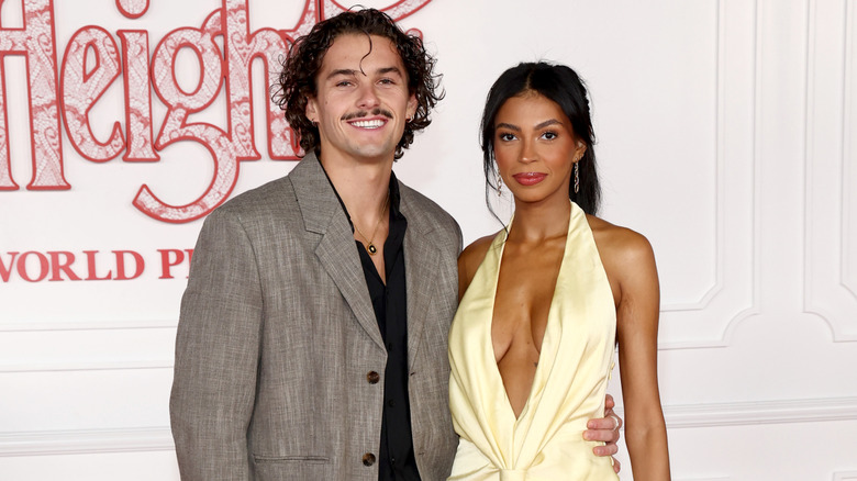 Layla Taylor and Mason McWhorter pose together on a red carpet
