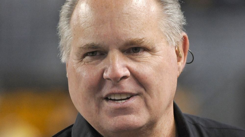 Rush Limbaugh at a football game in 2010