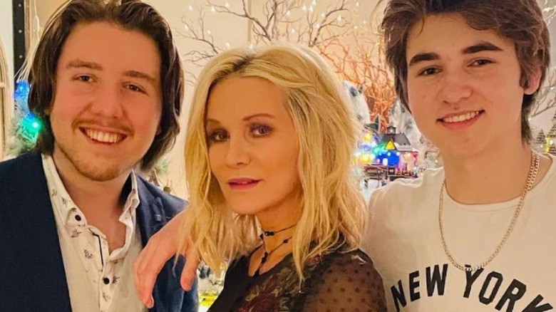 Danielle Spencer with her and Russell Crowe's sons