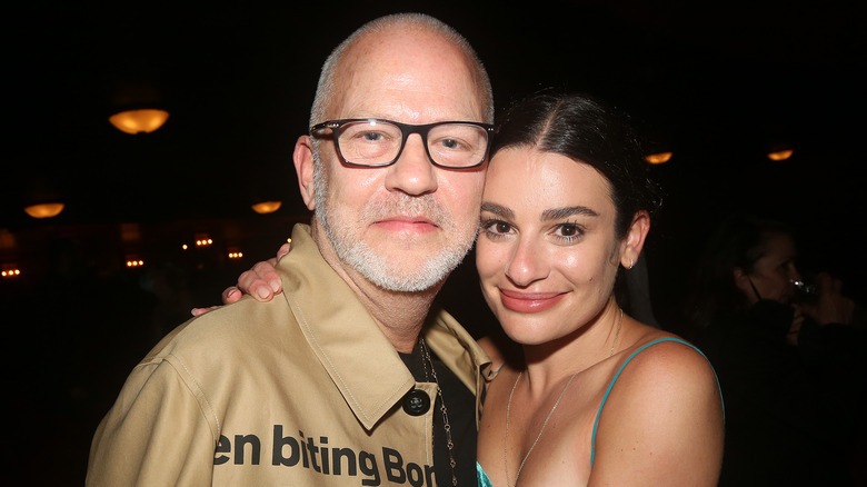 Ryan Murphy and Lea Michele at an event 