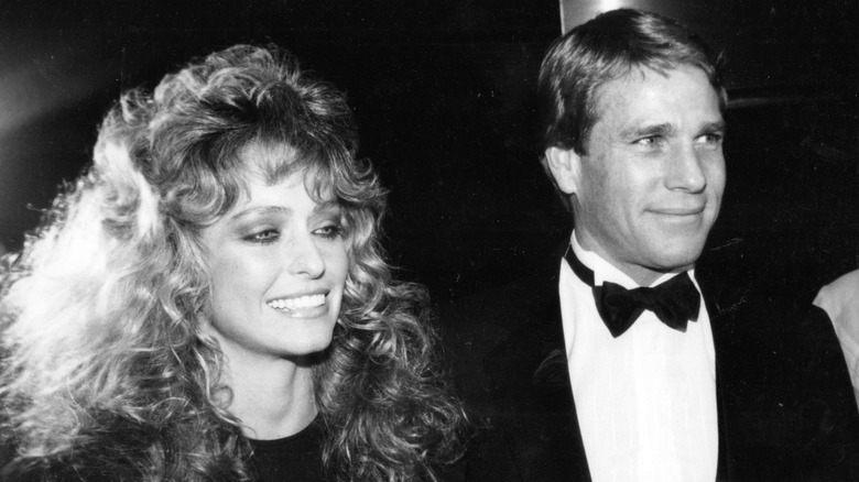 Farrah Fawcett, Ryan O'Neal smiling