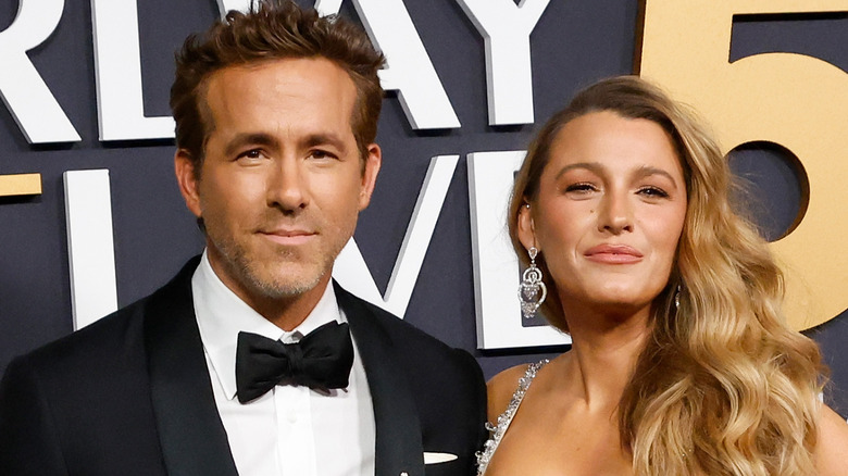 Ryan Reynolds and Blake Lively at SNL50 red carpet