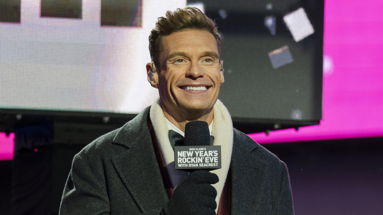 Ryan Seacrest smiling on New Year's Rockin' Eve.