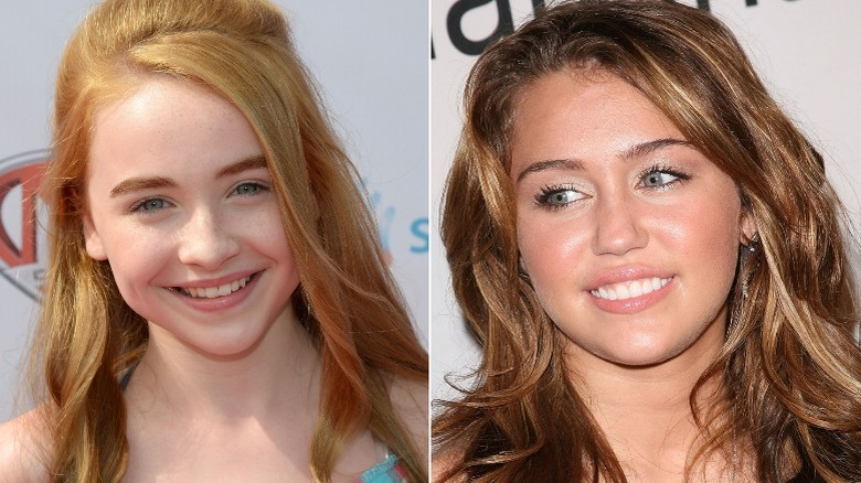 Sabrina Carpenter & Miley Cyrus with curled hair