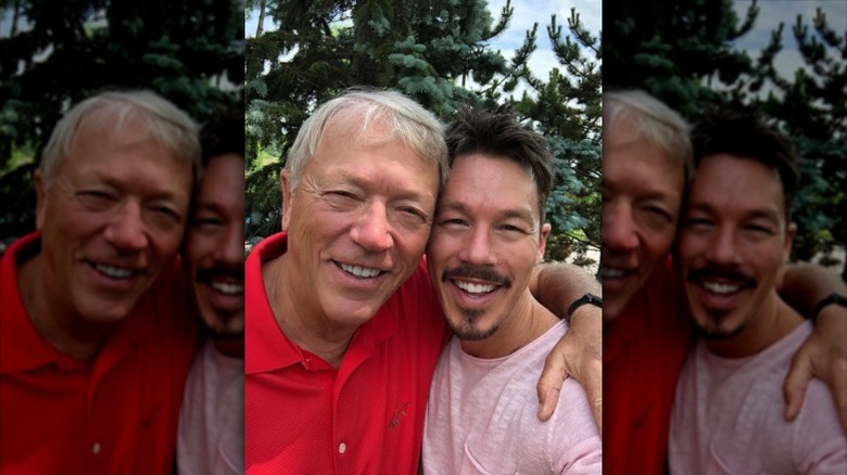 David Bromstad takes a selfie with his father