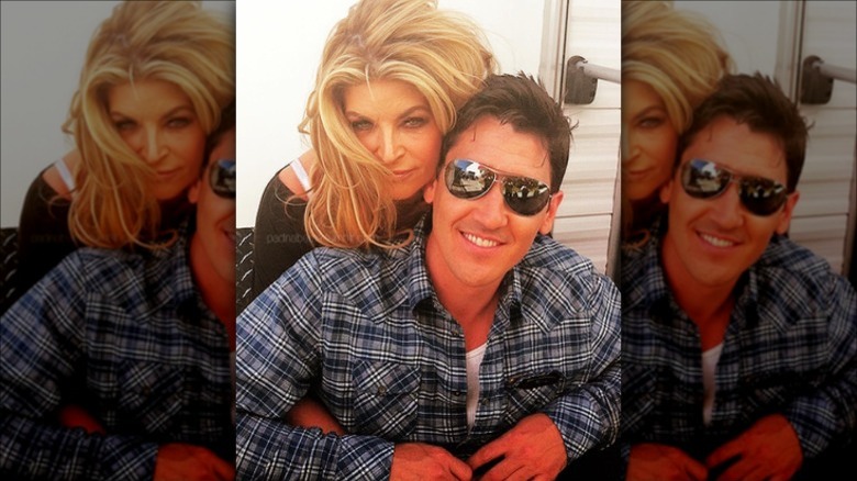 Kirstie Alley and Jonathan Knight pose