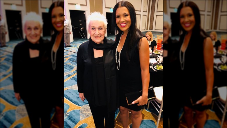 Page Turner poses with her mom Patricia Turner at an event.