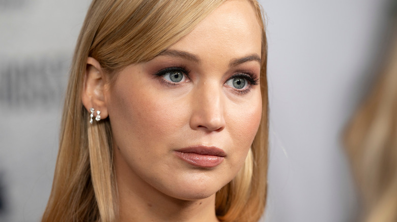 Jennifer Lawrence stern look