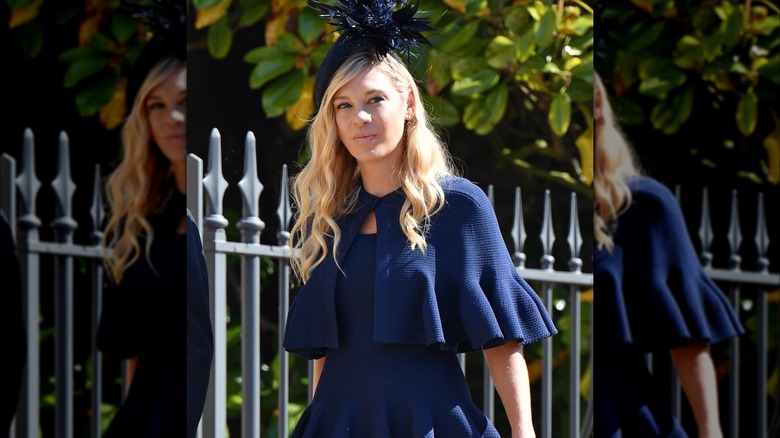 Chelsy Davy arriving at Prince Harry and Meghan Markle's wedding.