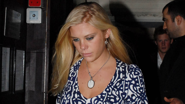 Chelsy Davy leaving a club in London.