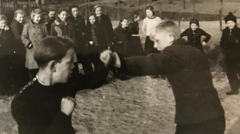 Eric Braeden scrapping with a classmate